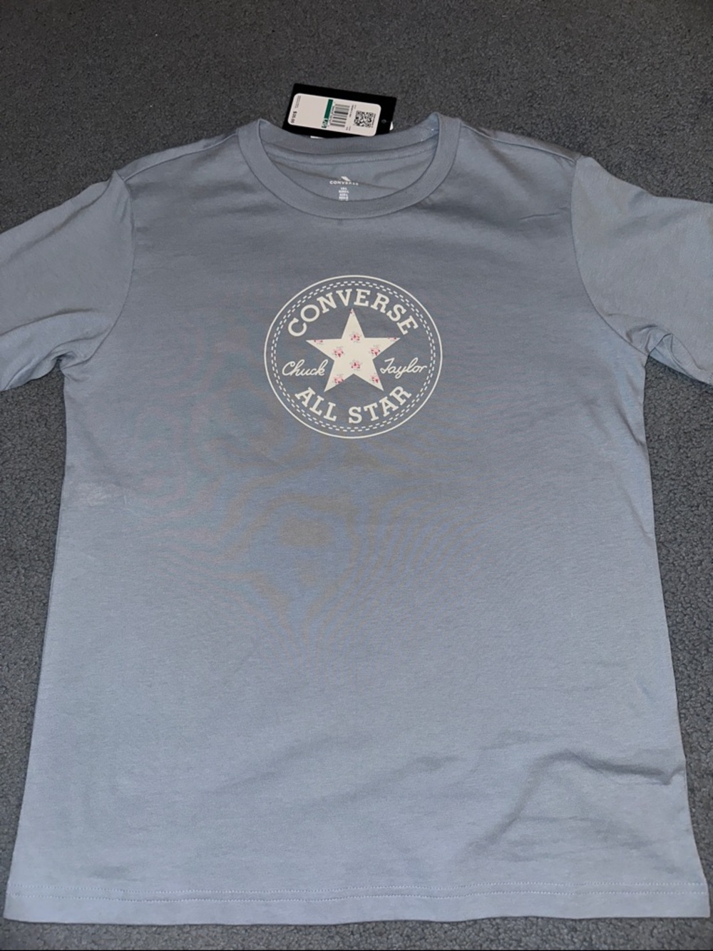 Converse Light blue All Star Logo Short Sleeve Tee